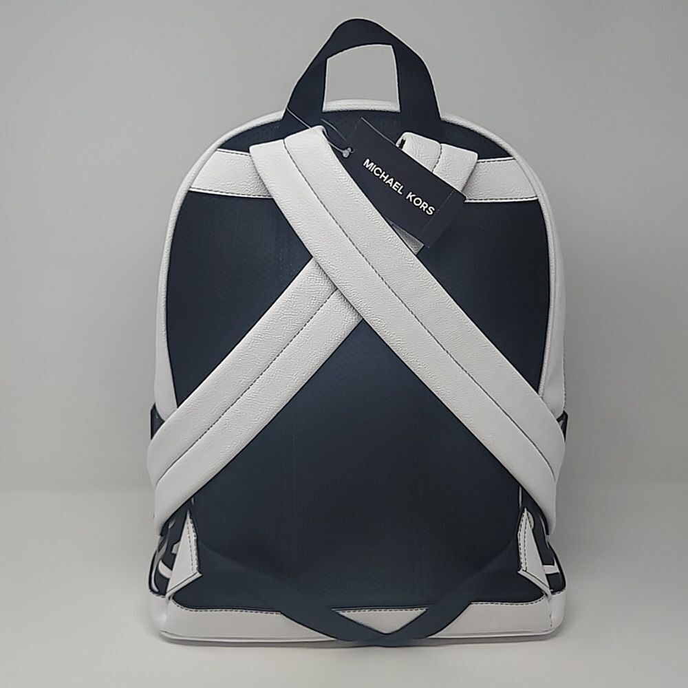 New! Michael Kors Cooper MK Signature Black Multi Commuter Backpack - Picture 5 of 9